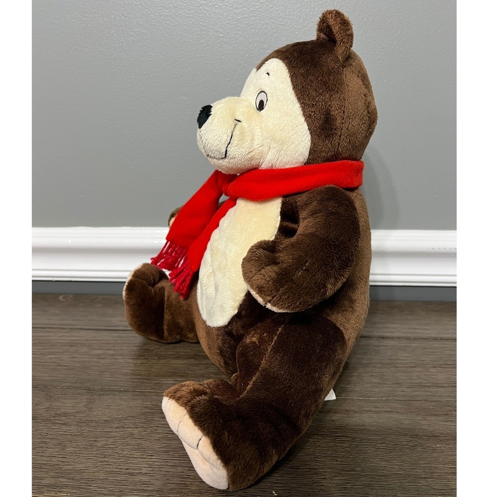 KOHL'S CARES You Can Do It Sam Brown Teddy Bear Plush Red Scarf Stuffed Animal - Picture 2 of 6